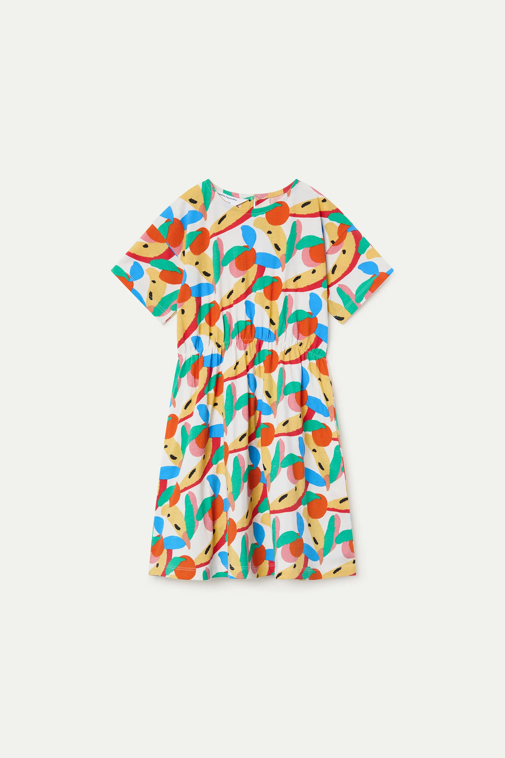 Vestido corto de ni?a 100% algod¨®n con estampado de Tutti Frutti