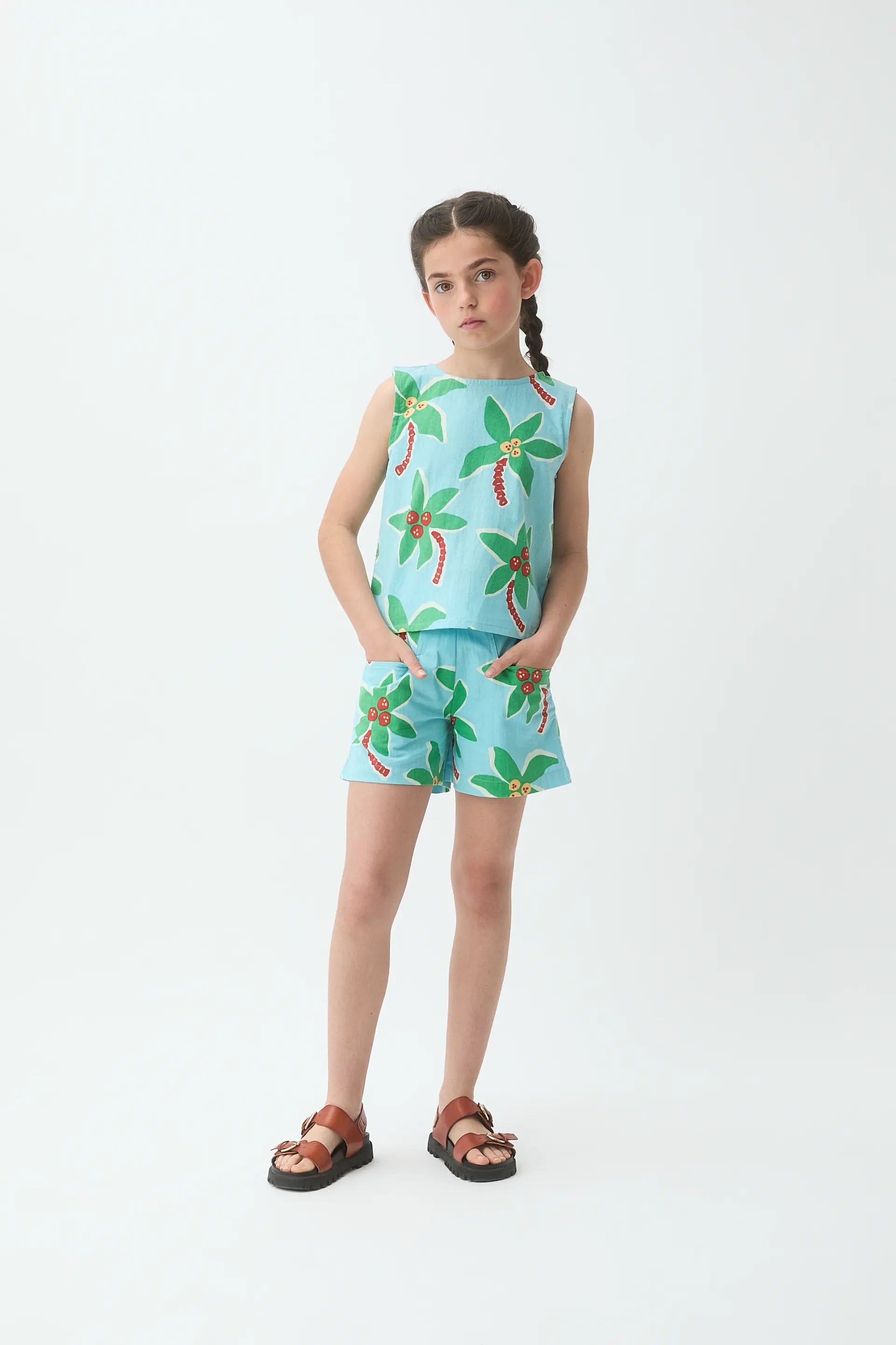 Top de ni?a 100% algod¨®n con estampado Cocotero Small