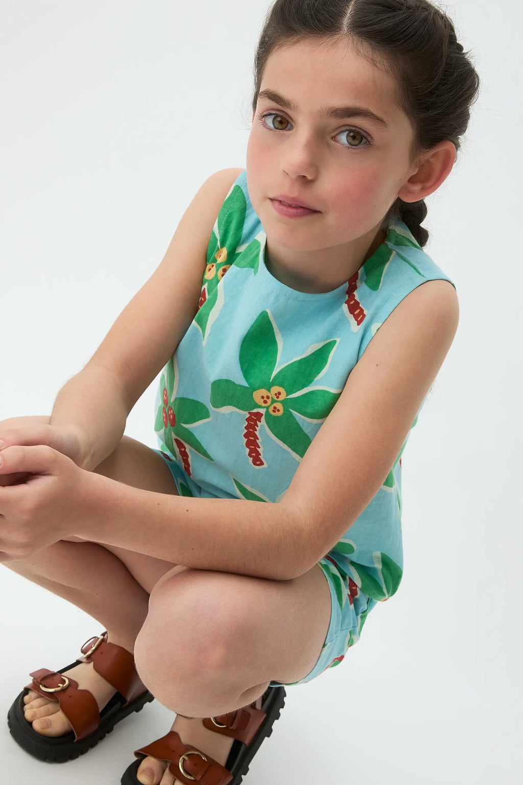 Top de ni?a 100% algod¨®n con estampado Cocotero Small