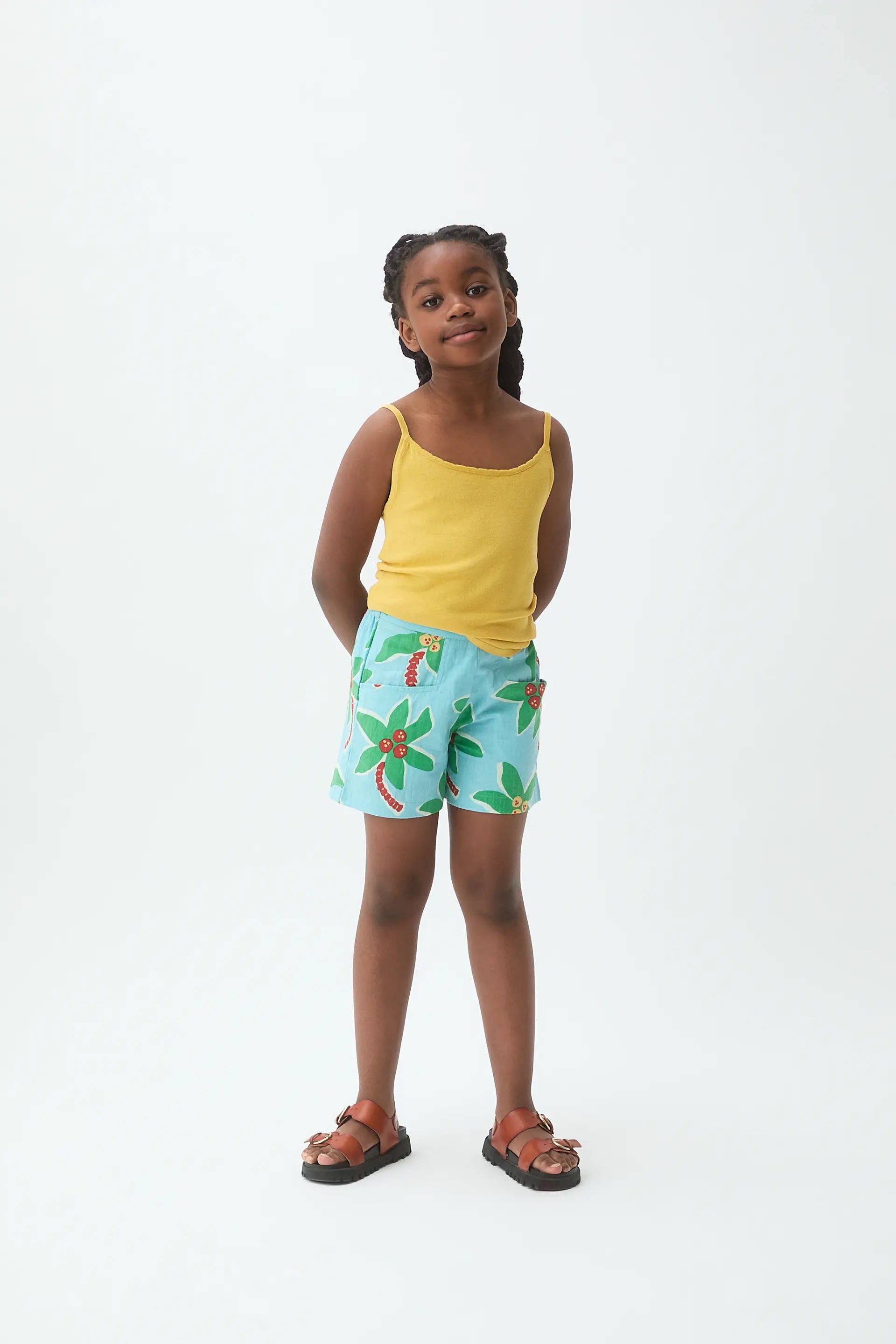 Shorts de niña 100% algodón con estampado Cocotero Small
