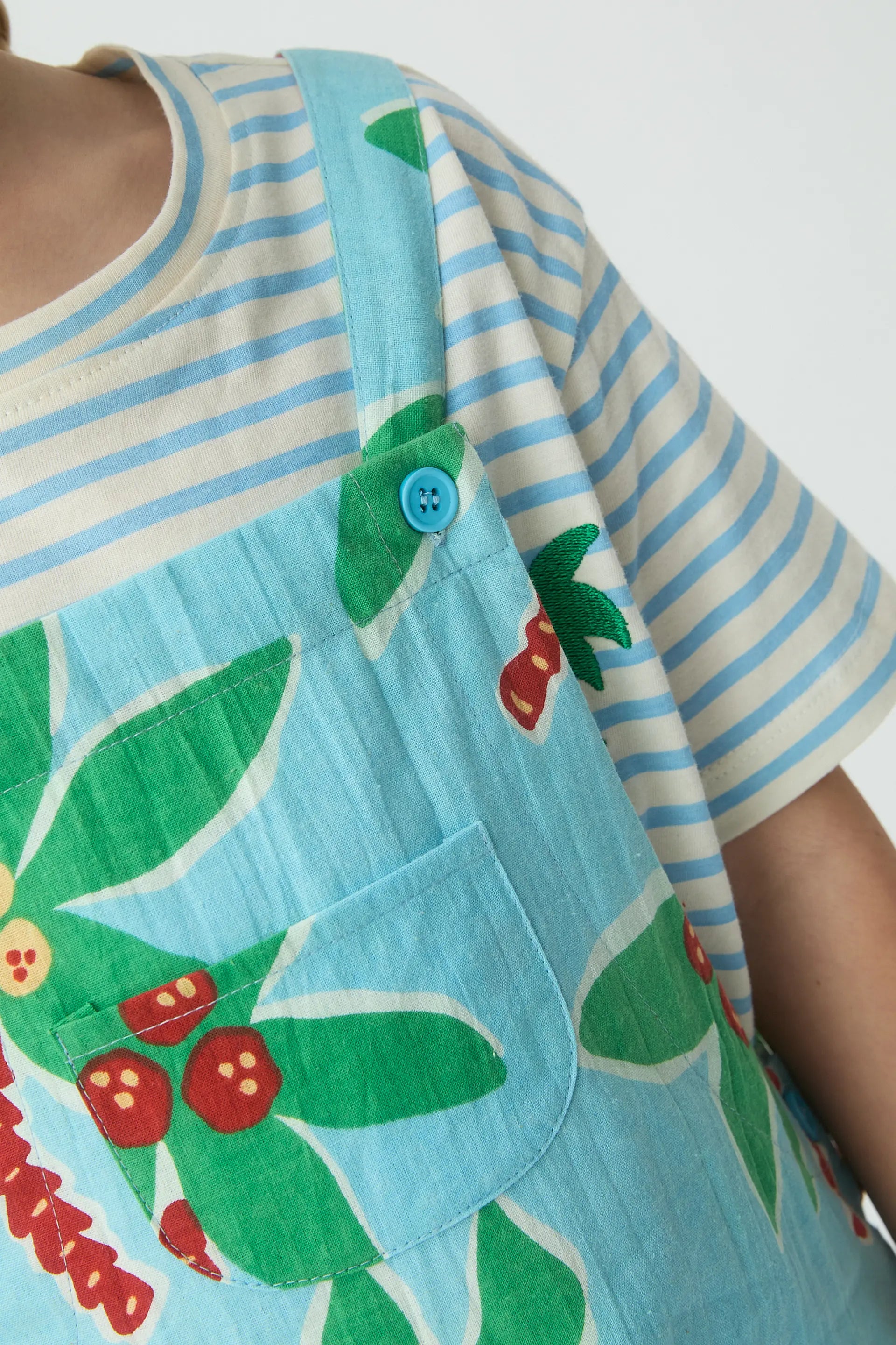 Peto de ni?a 100% algod¨®n con estampado Cocotero Small