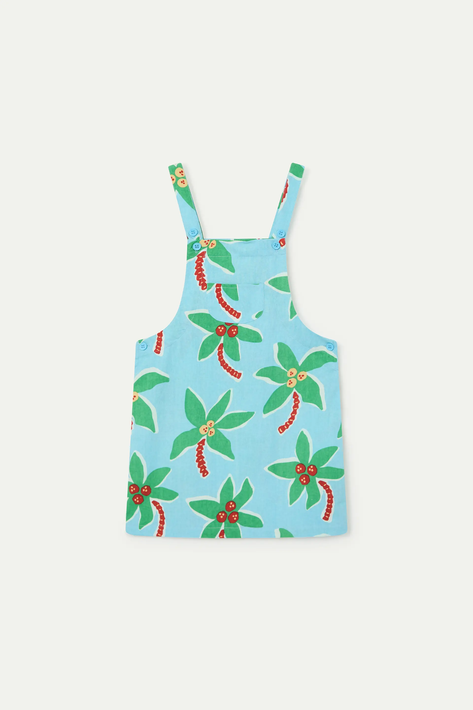 Peto de ni?a 100% algod¨®n con estampado Cocotero Small