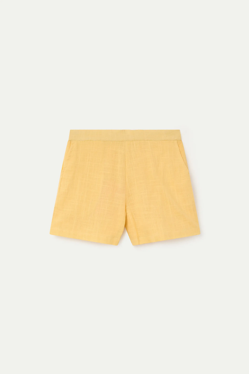 Shorts de niña 100% algodón amarillo
